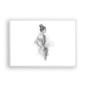 Affiche dans un cadre blanc - Poster - Belle comme une peinture - 100x70 cm