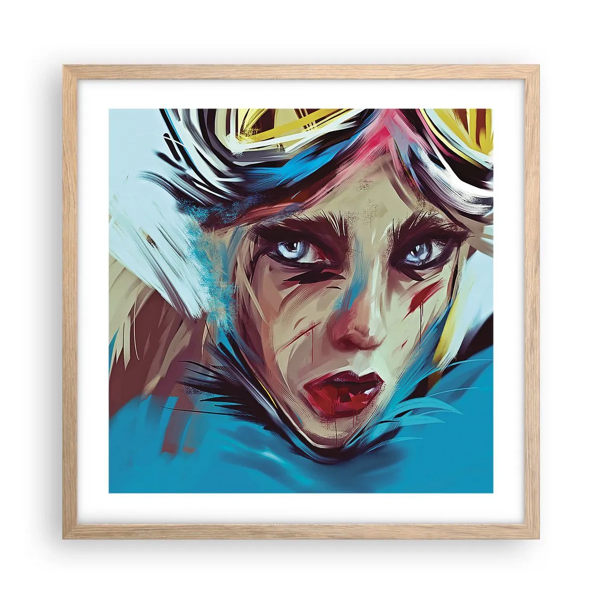Affiche dans un chêne clair - Poster - Guerrière errante - 50x50 cm