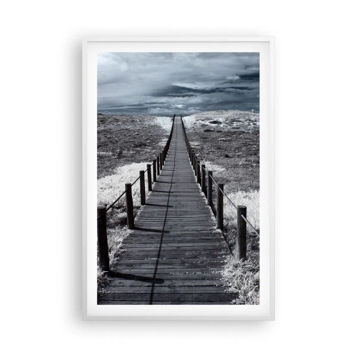 Affiche dans un cadre blanc - Poster - Jusqu'au rivage - 61x91 cm