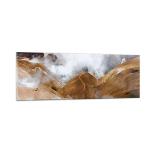 Impression sur verre - Image sur verre - Le charme brut de l'Islande - 90x30 cm