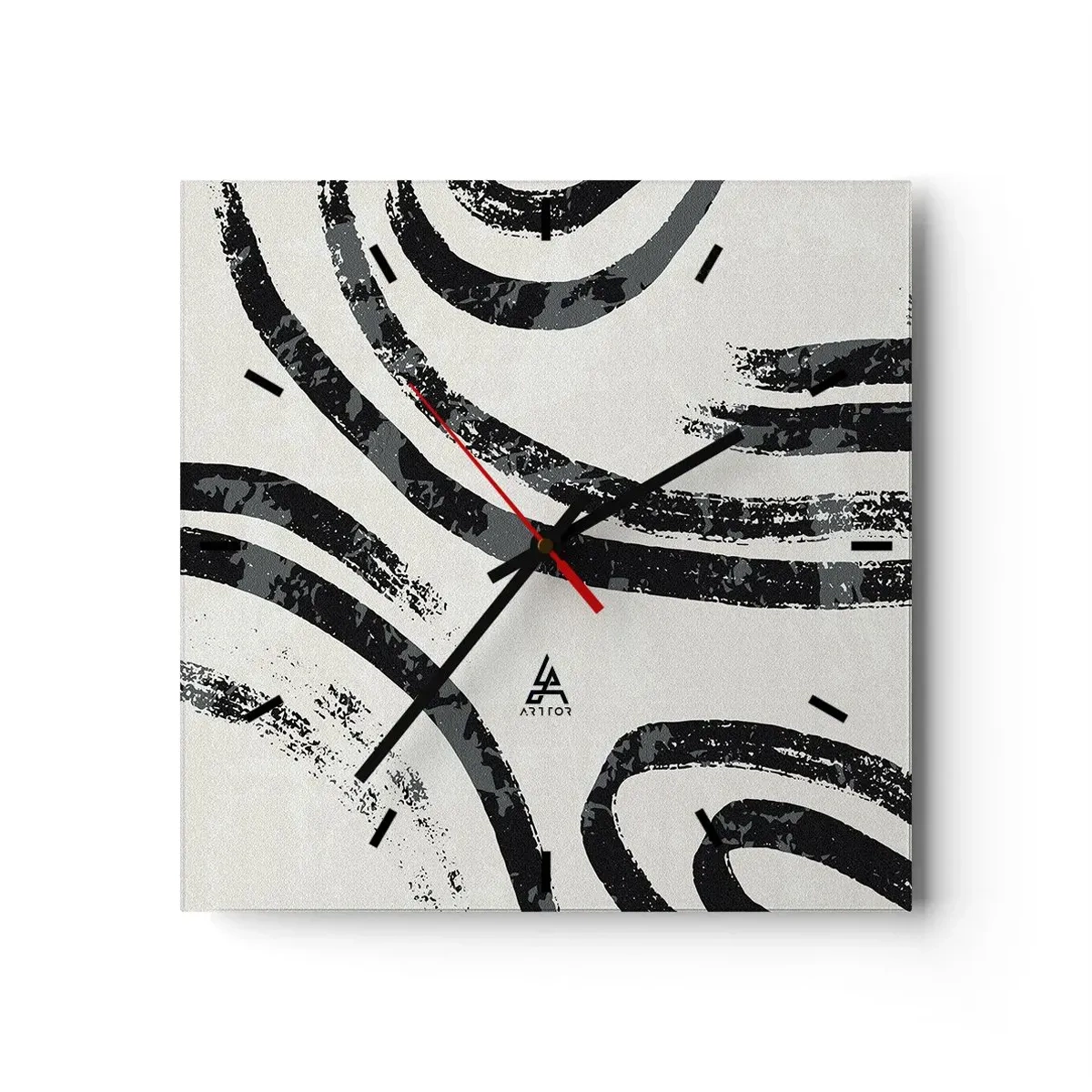 Horloge murale - Pendule murale - À moitié arrêté - 40x40 cm
