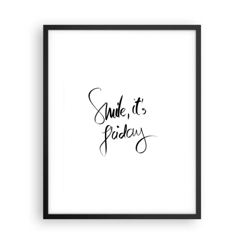 Affiche dans un cadre noir - Poster - Joie réelle - 40x50 cm