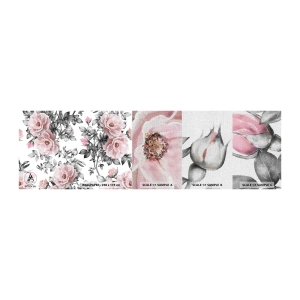 Échantillon de Papier Peint Premium Canvas - Se perdre dans les fleurs des roses - Fleurs, Rose, Jardin - 100x30 cm