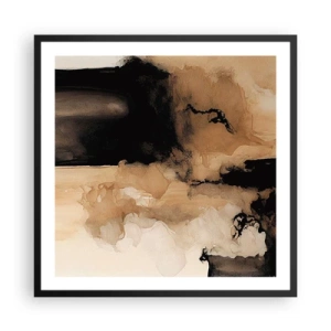 Affiche dans un cadre noir - Poster - Une abstraction intrigante - 60x60 cm