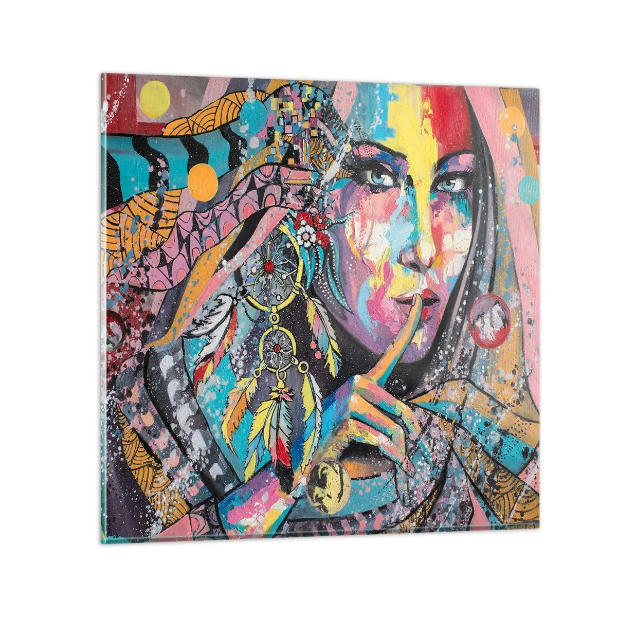Impression sur verre - Image sur verre - Taisez-vous jusqu'à ce que vous compreniez - 40x40 cm