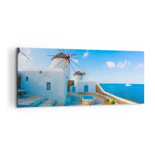 Impression sur toile - Image sur toile - Le vent bleu de la mer - 100x40 cm