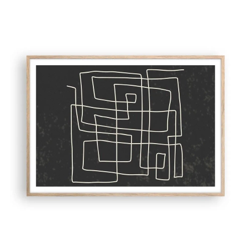 Affiche dans un chêne clair - Poster - Pas aussi simple - 100x70 cm