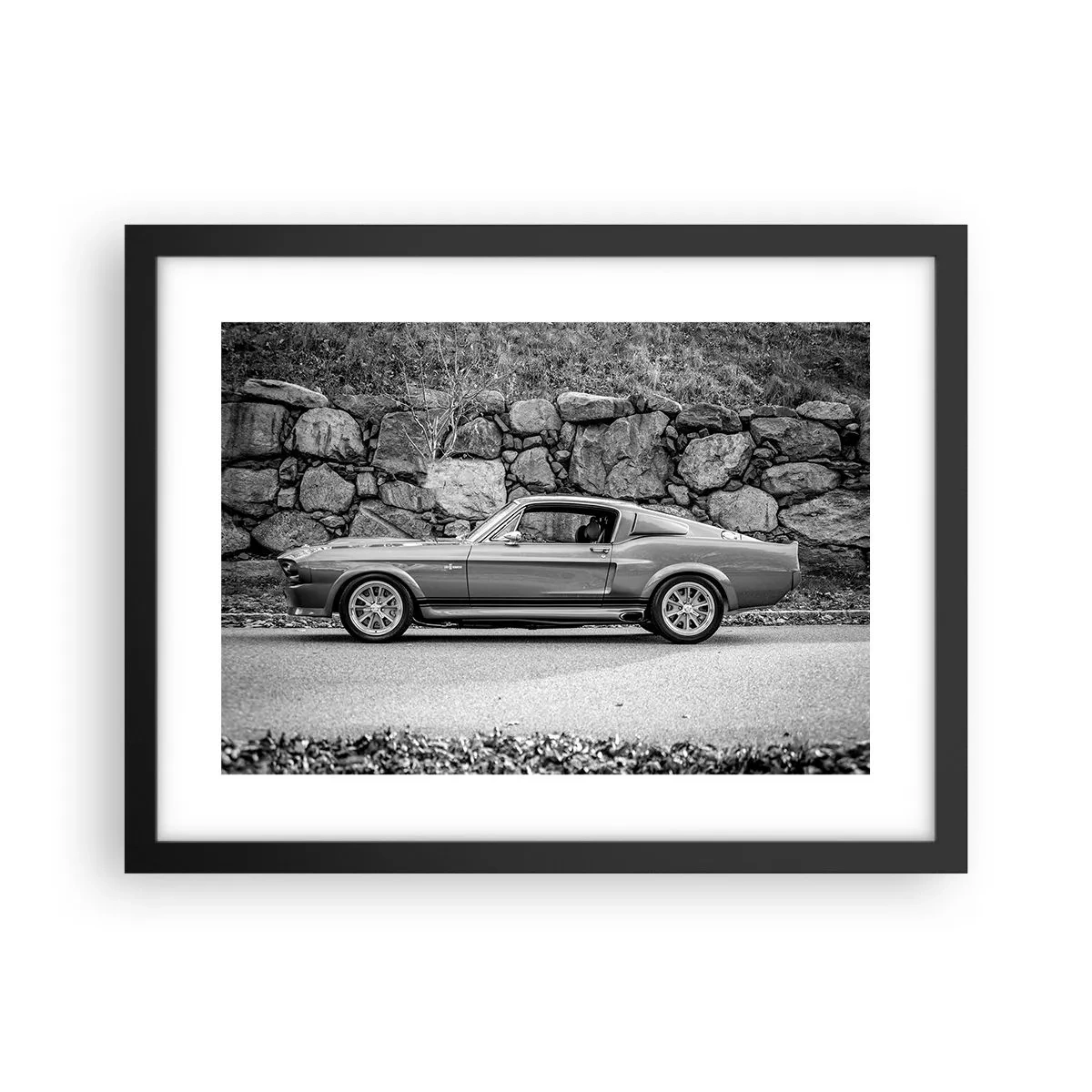 Affiche dans un cadre noir - Poster - Légende des années 60 - 40x30 cm