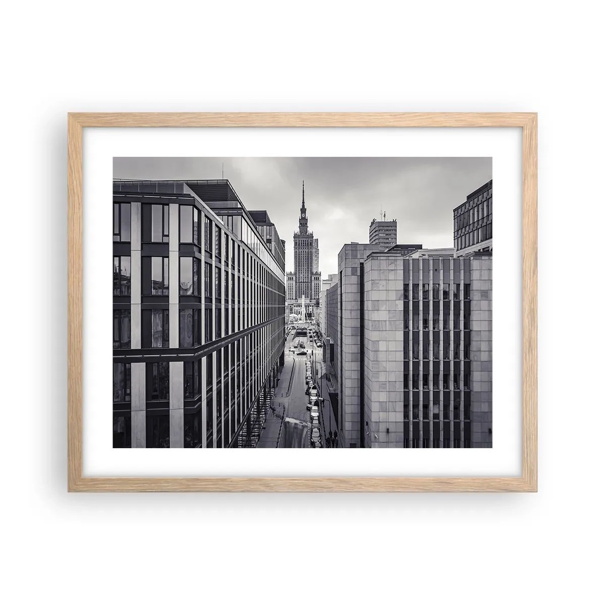 Affiche dans un chêne clair - Poster - Vallée de Varsovie - 50x40 cm