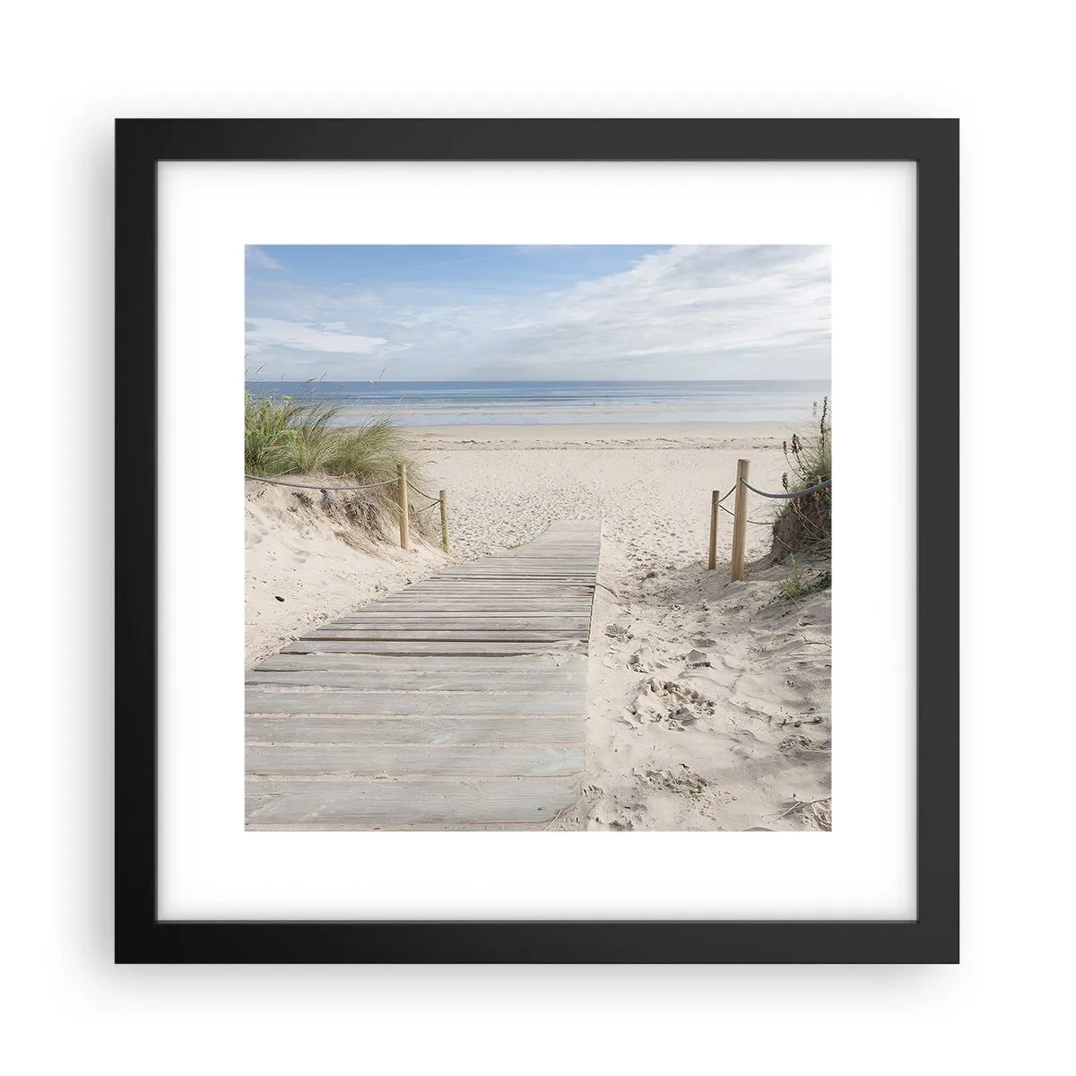 Affiche dans un cadre noir - Poster - A l'horizon - 30x30 cm