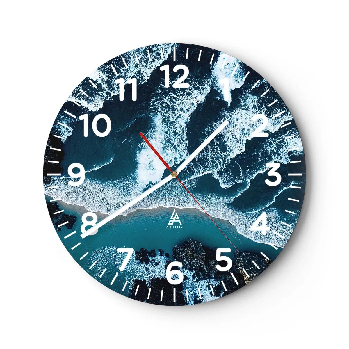 Horloge murale - Pendule murale - Enveloppé par les vagues - 40x40 cm