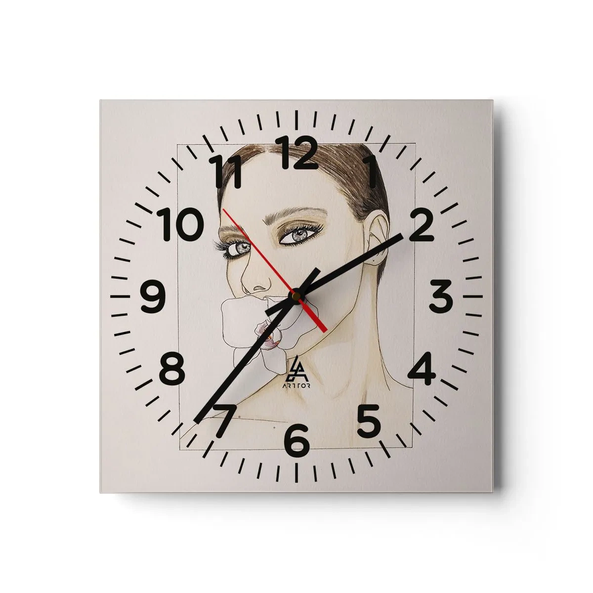 Horloge murale - Pendule murale - Symbole de l'élégance et de la beauté - 30x30 cm