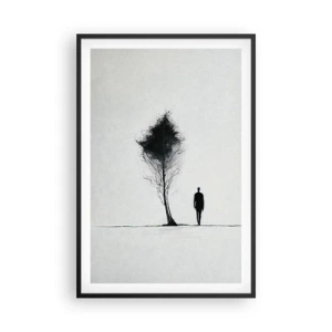 Affiche dans un cadre noir - Poster - Nous errons tous - 61x91 cm