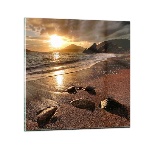 Impression sur verre - Image sur verre - Suivez le soleil sur les collines - 50x50 cm