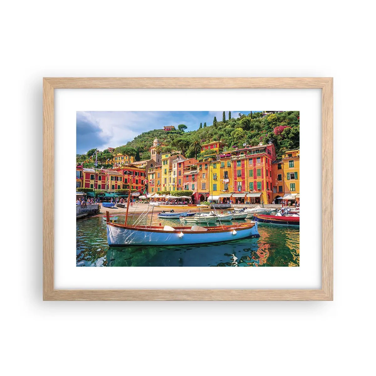 Affiche dans un chêne clair - Poster - Matinée italienne - 40x30 cm