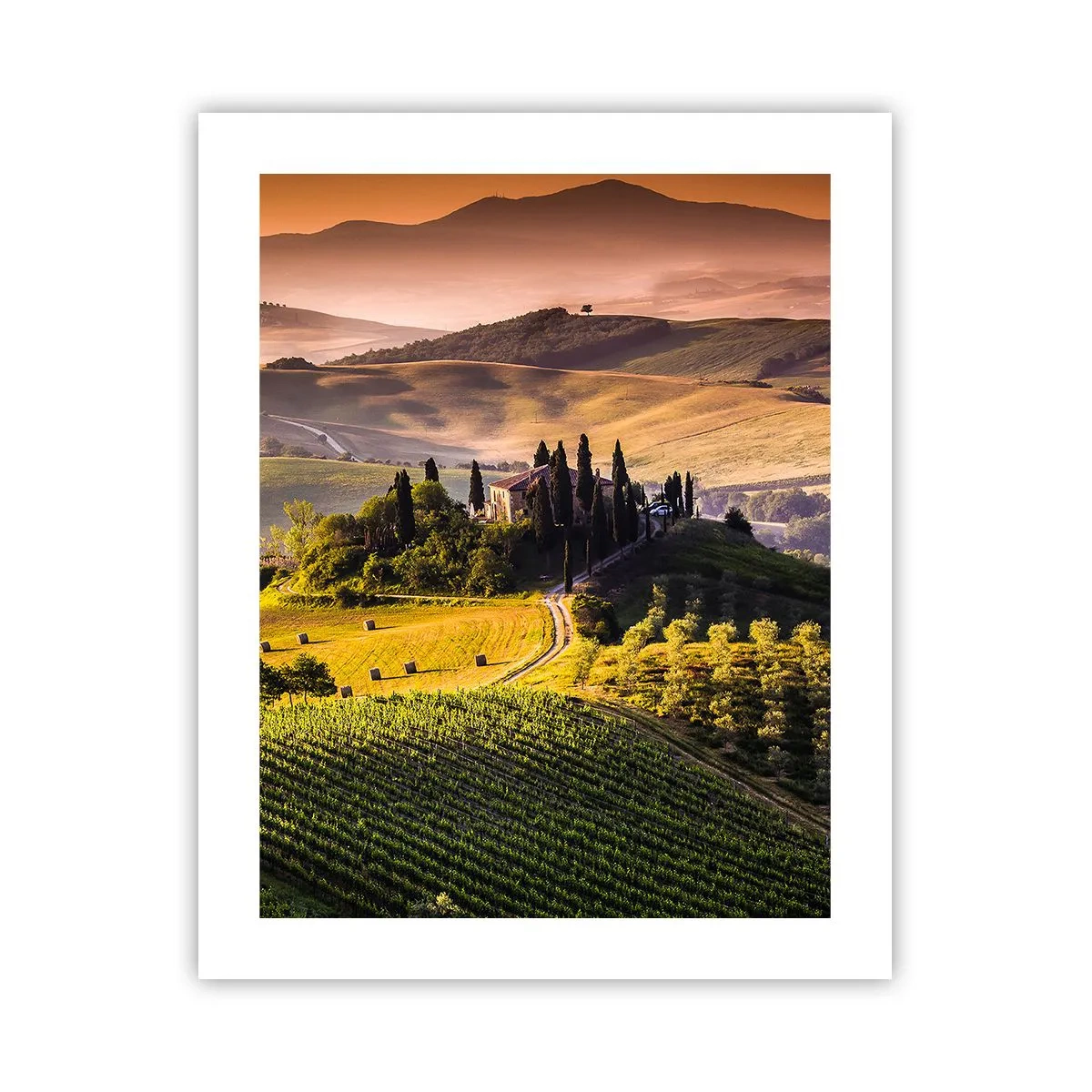 Affiche - Poster - Arcadie - le paysage toscan - 40x50 cm