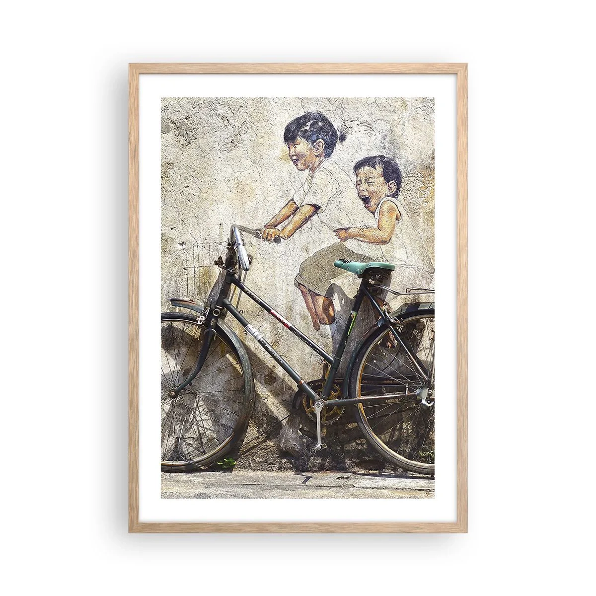 Affiche dans un chêne clair - Poster - Vrai ou faux? - 50x70 cm