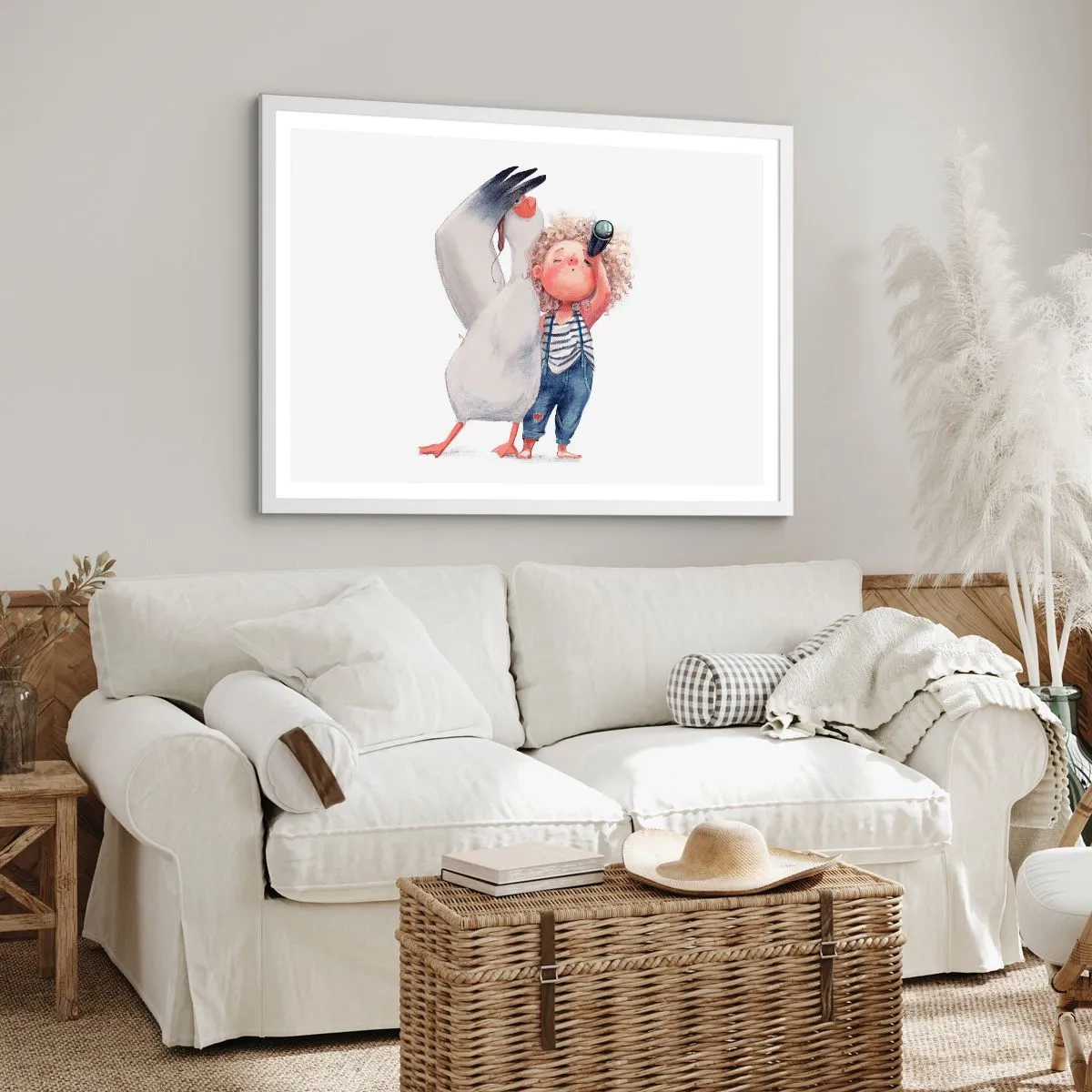 Affiche dans un cadre blanc - Poster - Plan de grand voyage - 100x70 cm