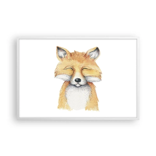 Affiche dans un cadre blanc - Poster - Humeurs de renard - 91x61 cm