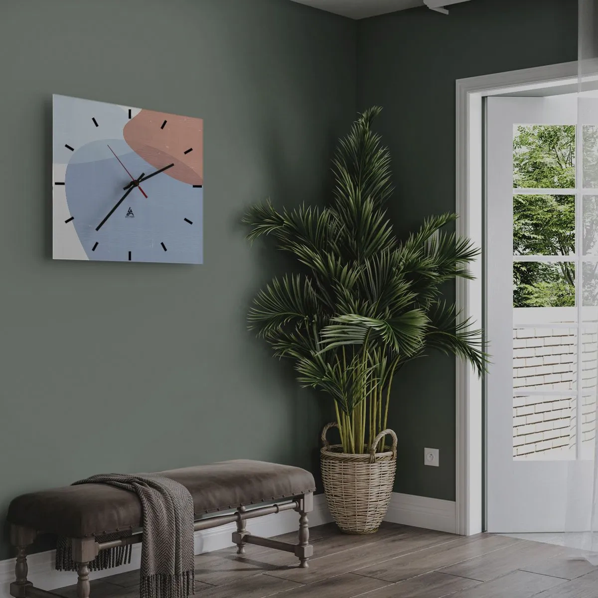 Horloge murale - Pendule murale - Relations pastel - 30x30 cm