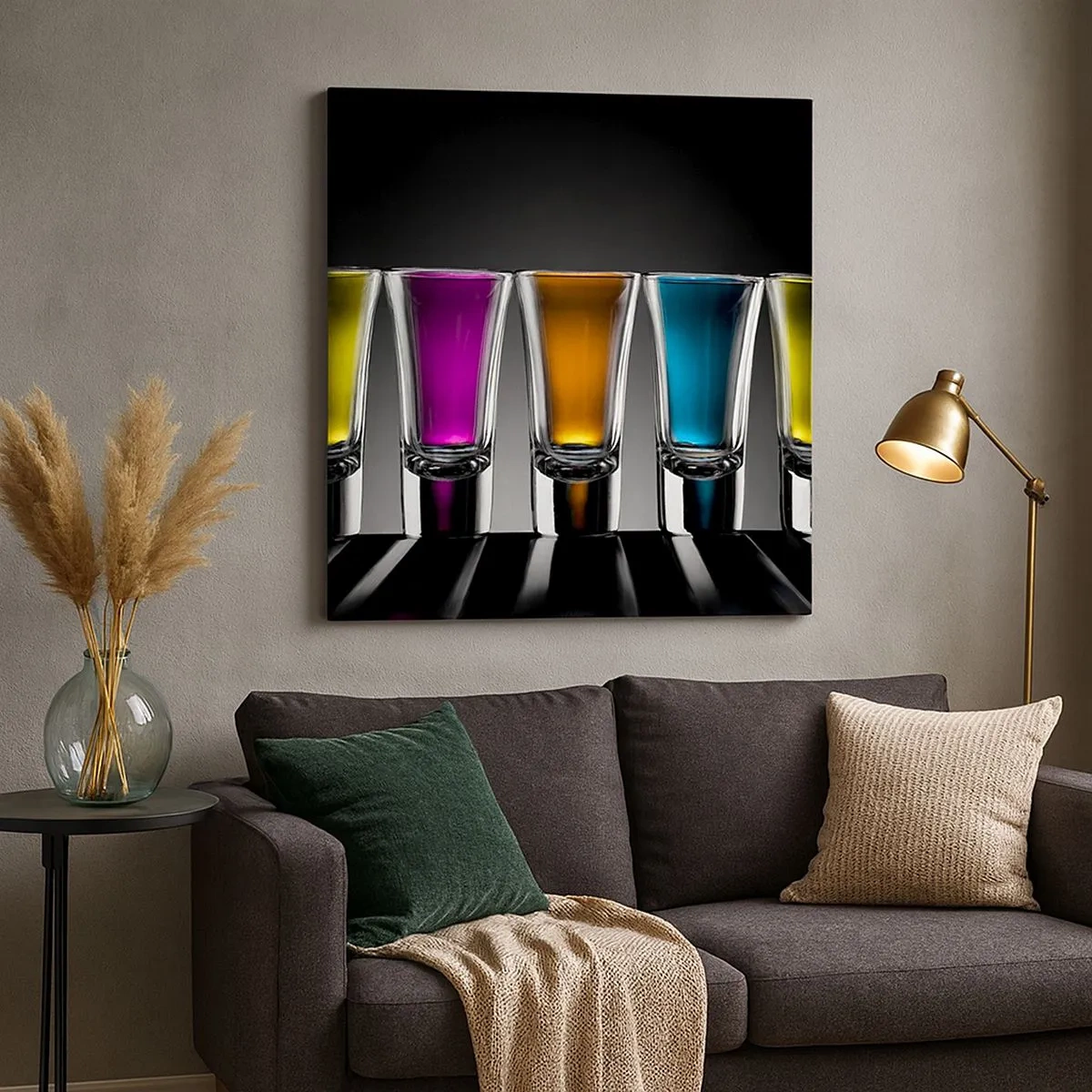 Impression sur toile - Image sur toile - Les couleurs de la joie - 30x30 cm