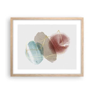 Affiche dans un chêne clair - Poster - Coraux de l'espace - 50x40 cm