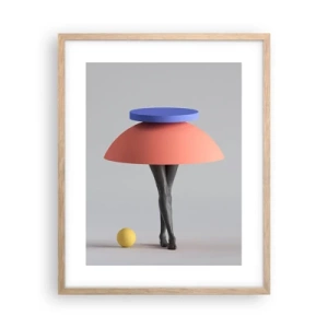 Affiche dans un chêne clair - Poster - Composition surréaliste - 40x50 cm