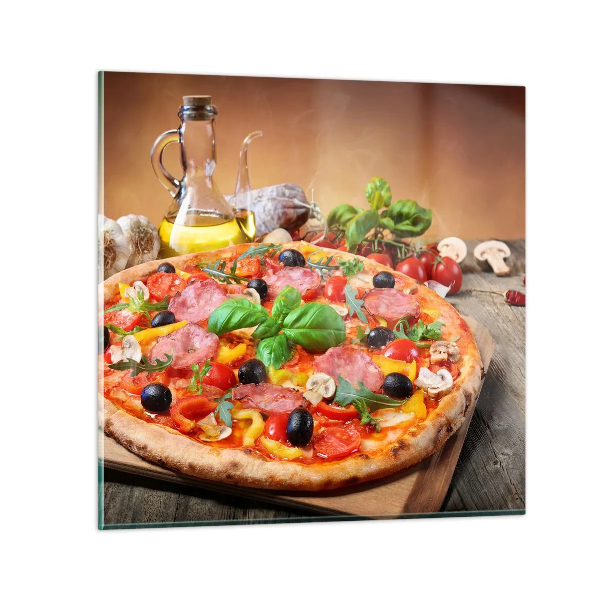 Impression sur verre - Image sur verre - Avec une vraie saveur italienne - 70x70 cm