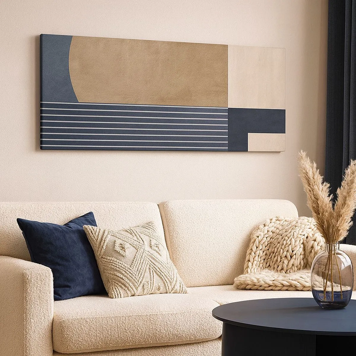 Impression sur toile - Image sur toile - Composition simple et en rondeur - 100x40 cm