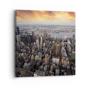 Impression sur toile - Image sur toile - Le cœur battant de notre époque - 40x40 cm