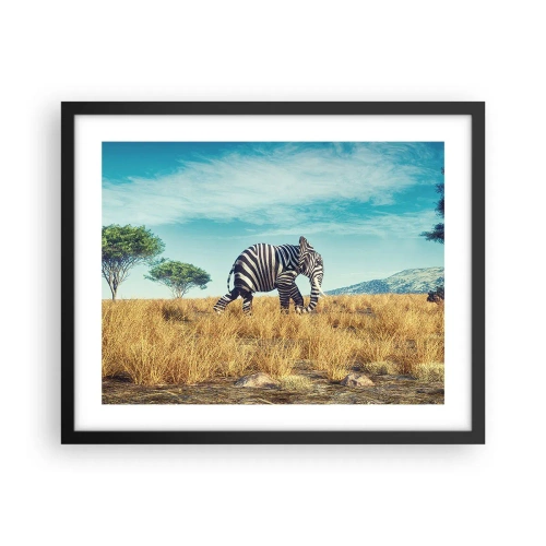 Affiche dans un cadre noir - Poster - Le gris n'est déjà plus à la mode - 50x40 cm