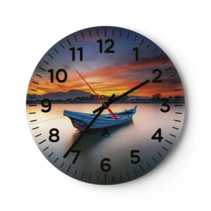 Horloge murale - Pendule murale - Une bonne nuit arrive - 40x40 cm