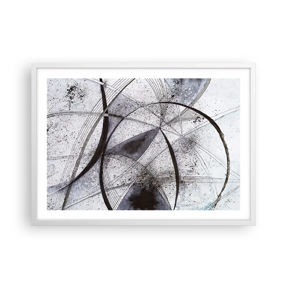 Affiche dans un cadre blanc - Poster - Fantaisie futuriste - 70x50 cm