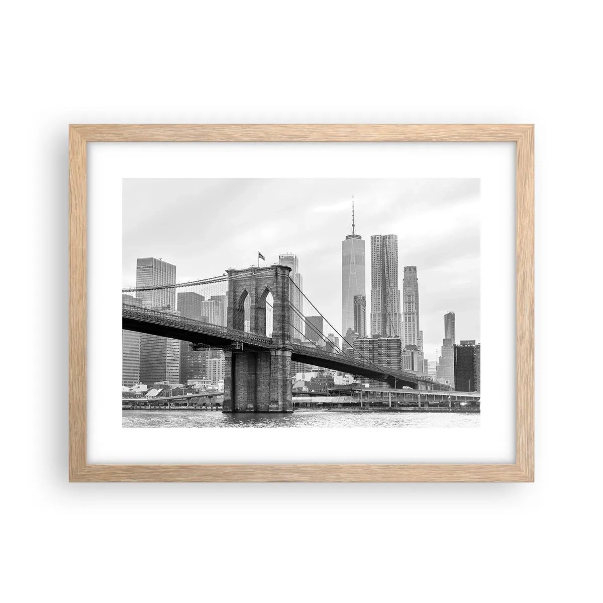 Affiche dans un chêne clair - Poster - Climat New-Yorkais - 40x30 cm