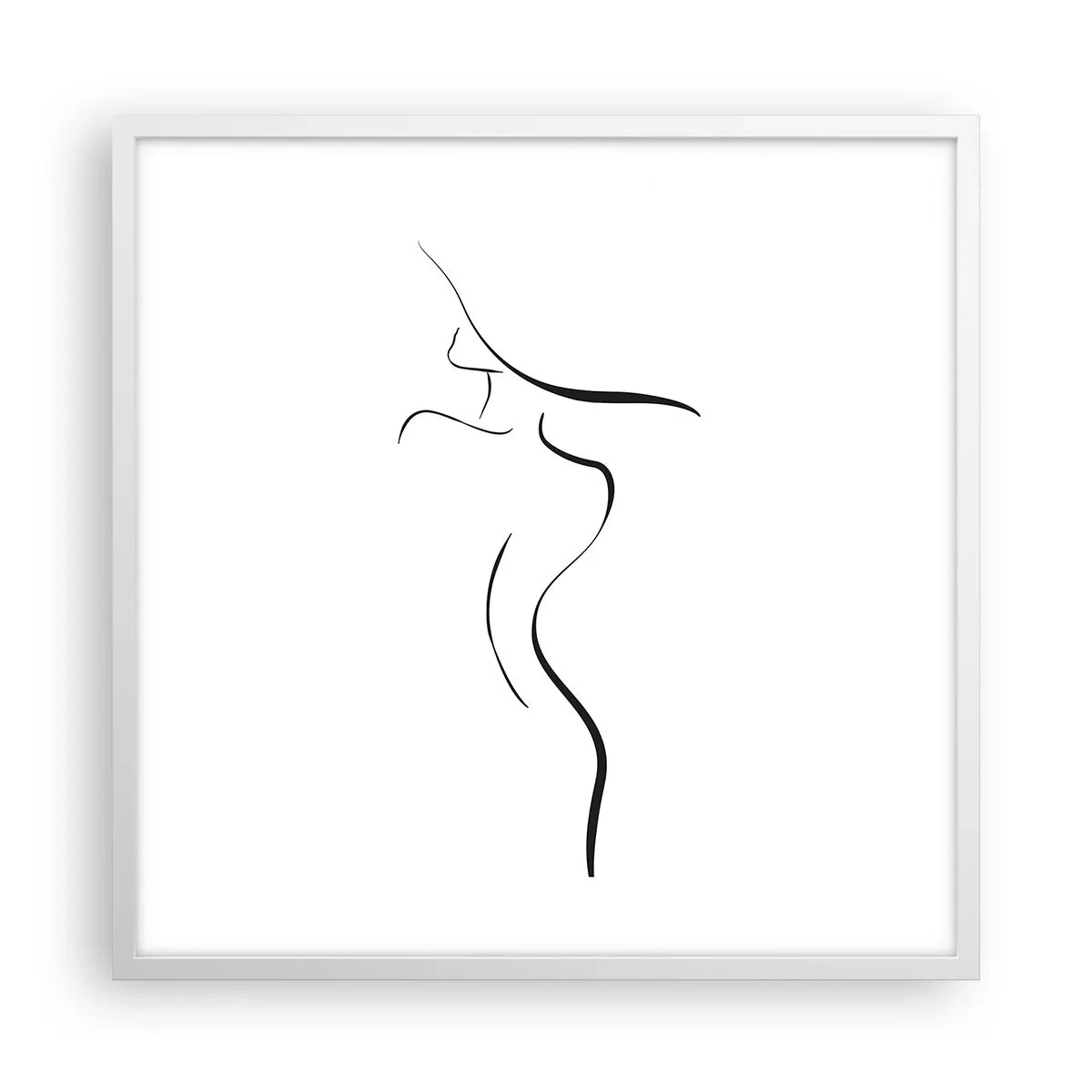 Affiche dans un cadre blanc - Poster - Insaisissable comme une vague - 60x60 cm