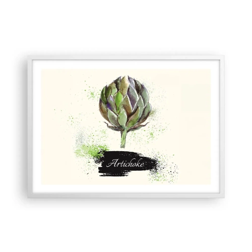 Affiche dans un cadre blanc - Poster - Vive les légumes! - 70x50 cm