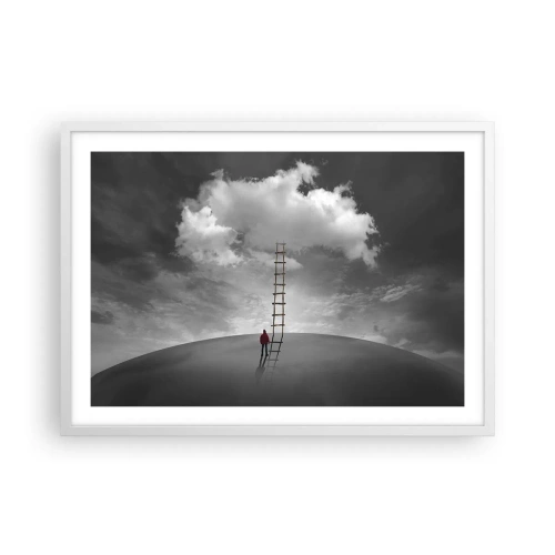 Affiche dans un cadre blanc - Poster - Tout est possible - 70x50 cm