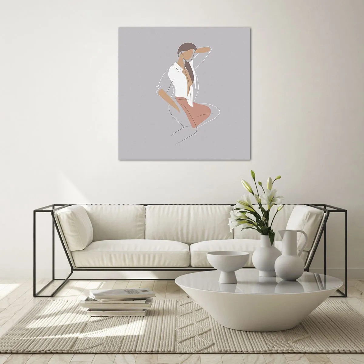 Impression sur verre - Image sur verre - Contour gracieux - 40x40 cm