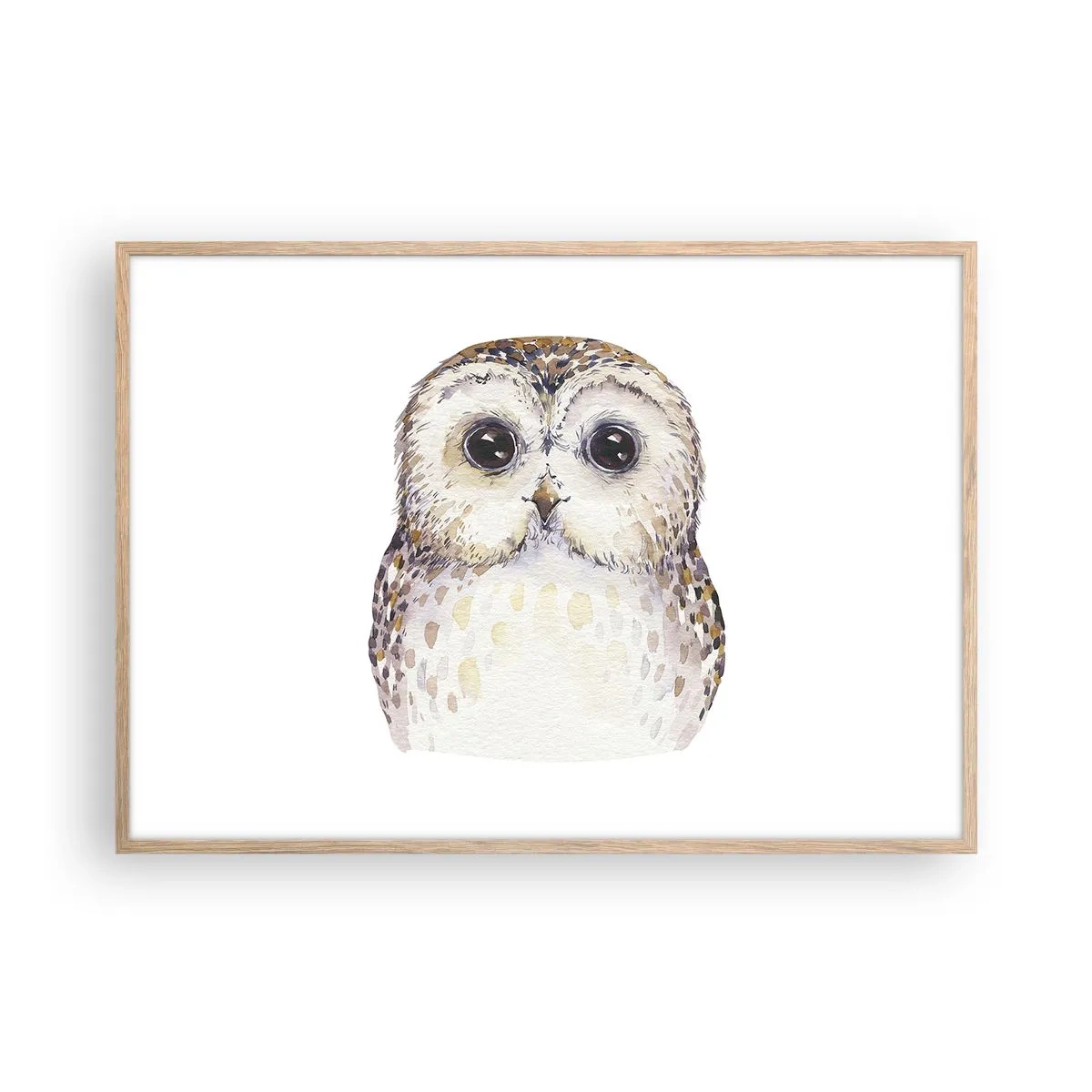 Affiche dans un chêne clair - Poster - Regarde-moi dans les yeux - 100x70 cm