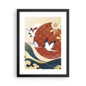 Affiche dans un cadre noir - Poster - Conte japonnais - 30x40 cm