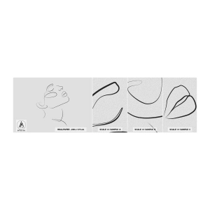 Échantillon De Papier Peint Standard Eco - Méandre du rêve - Visage de femme, Portrait d'une femme, Graphique - 100x30 cm