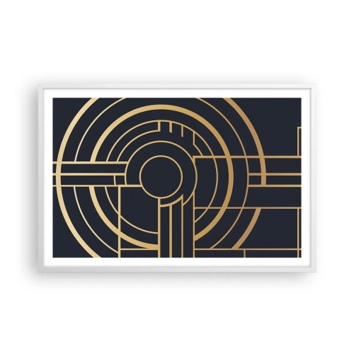Affiche dans un cadre blanc - Poster - Rotation des éléments - 91x61 cm