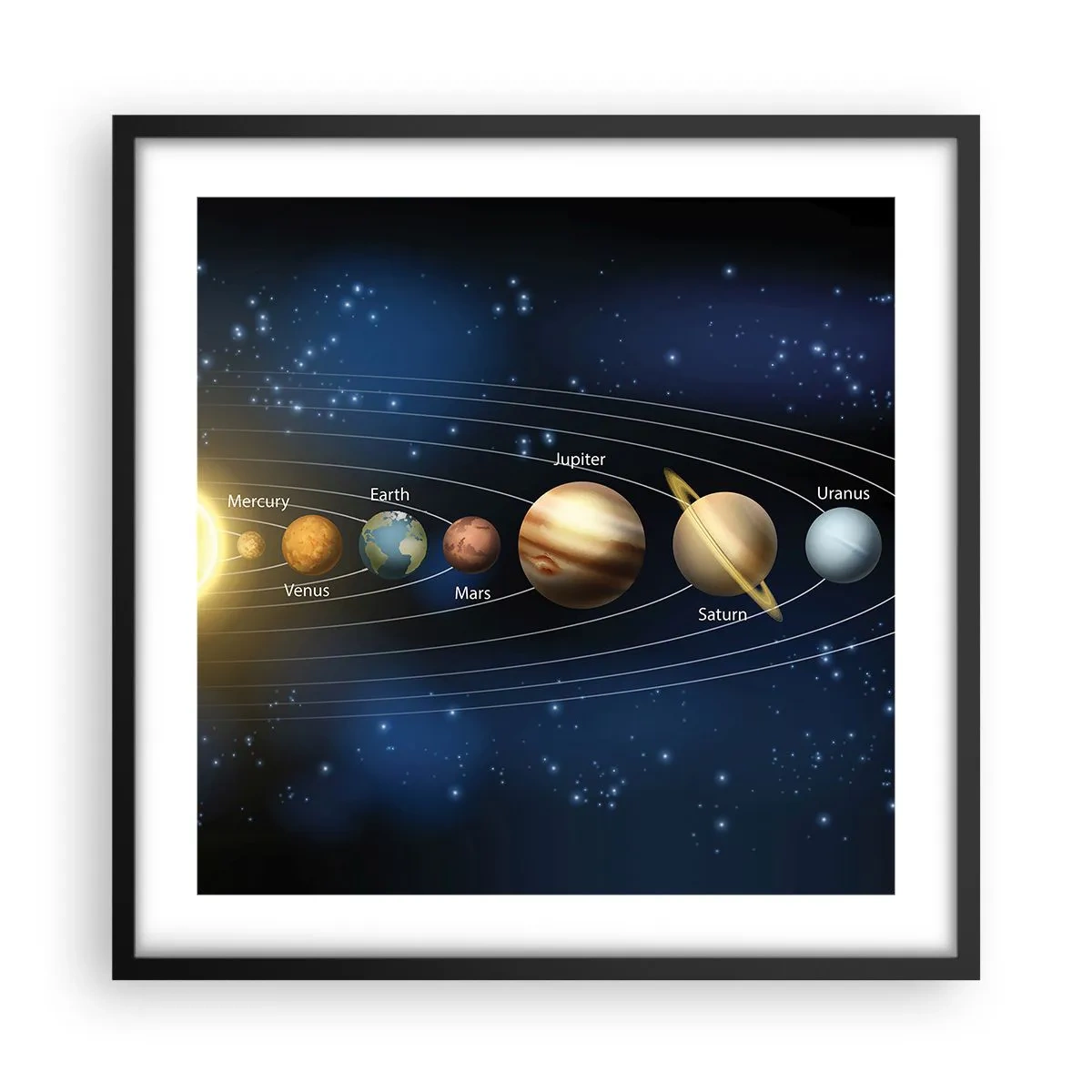 Affiche dans un cadre noir - Poster - L'une des dix - 50x50 cm