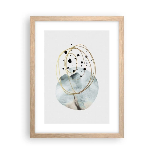 Affiche dans un chêne clair - Poster - Emmêlement de l'espace - 30x40 cm