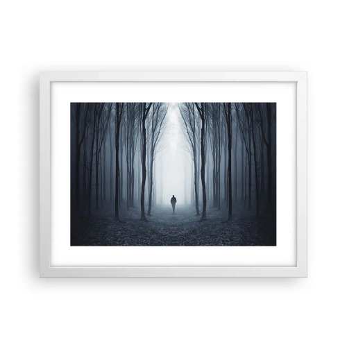 Affiche dans un cadre blanc - Poster - Tout est simple et clair - 40x30 cm