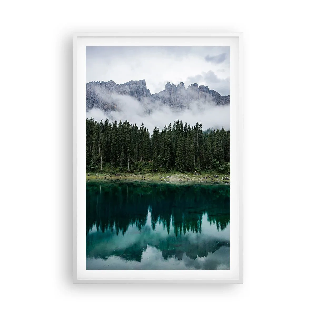 Affiche dans un cadre blanc - Poster - Chut, chut, ne réveillons pas l'eau qui dort - 61x91 cm