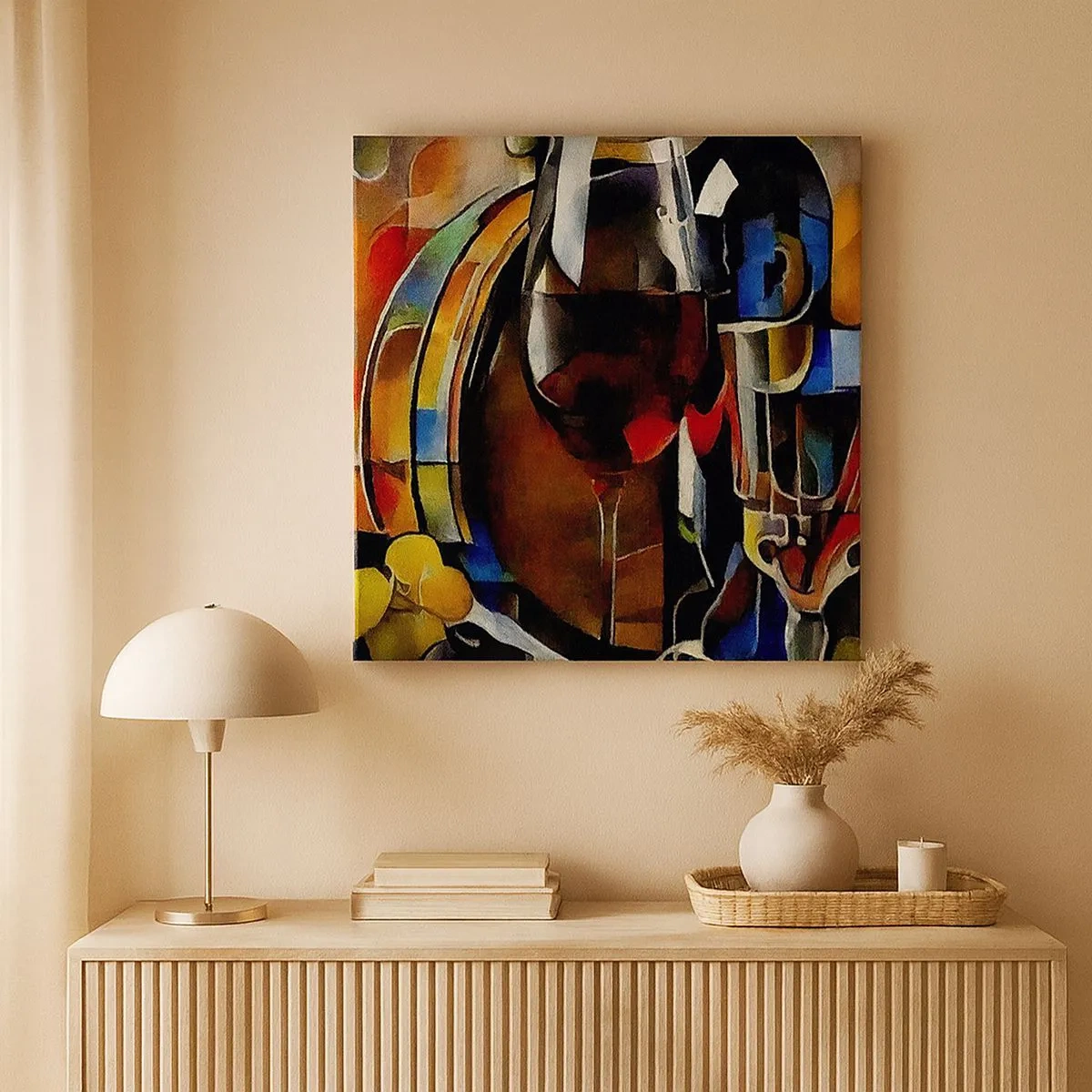 Impression sur toile - Image sur toile - Et le monde prend des couleurs - 30x30 cm