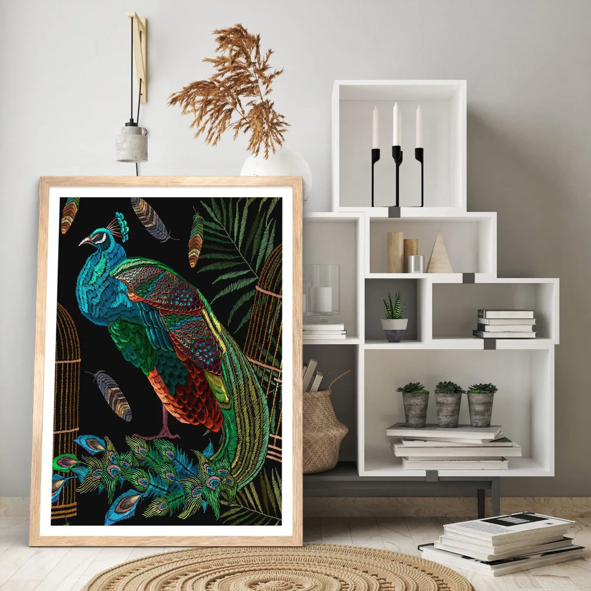 Affiche dans un chêne clair - Poster - En robes royales - 70x100 cm