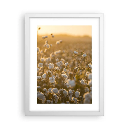 Affiche dans un cadre blanc - Poster - Champ moelleux - 30x40 cm