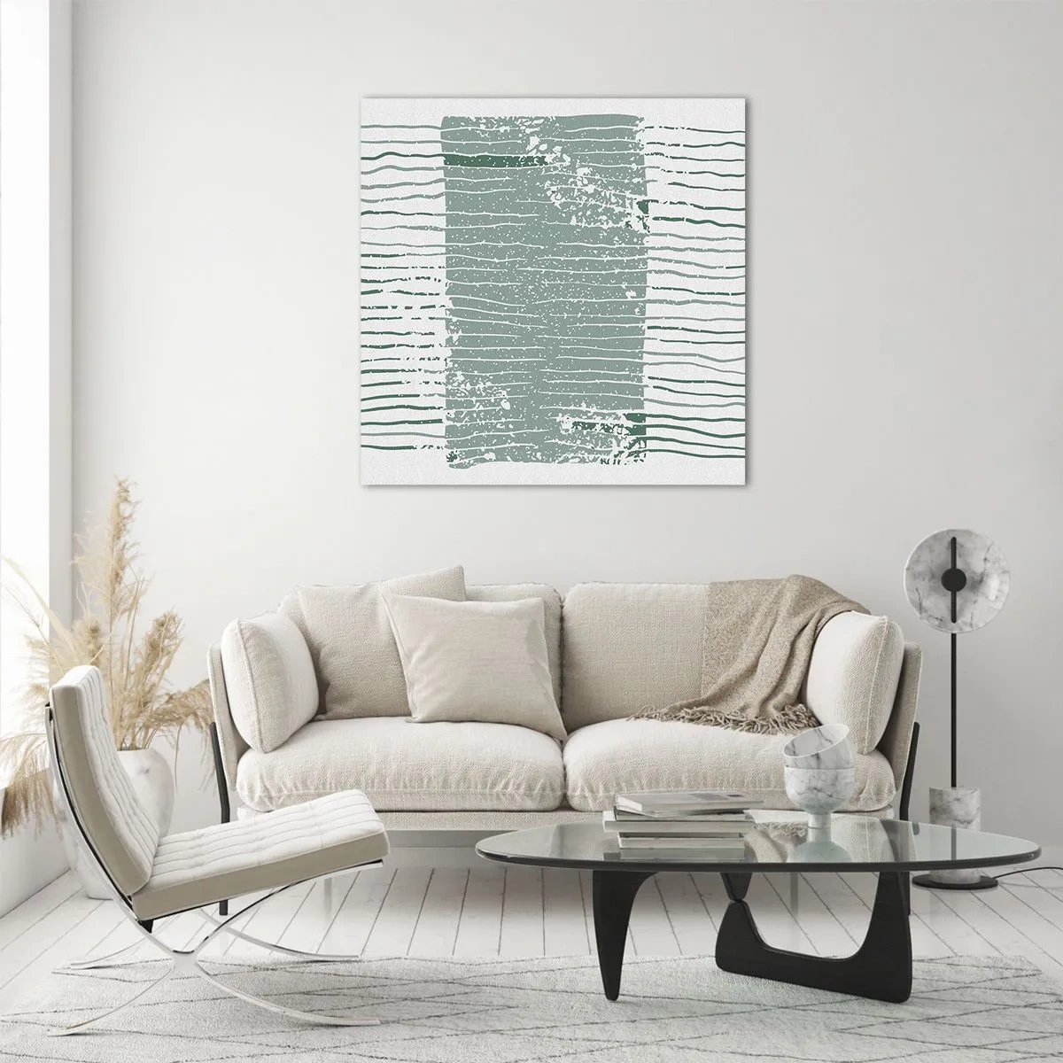 Impression sur verre - Image sur verre - Abstraction de la mer - 30x30 cm